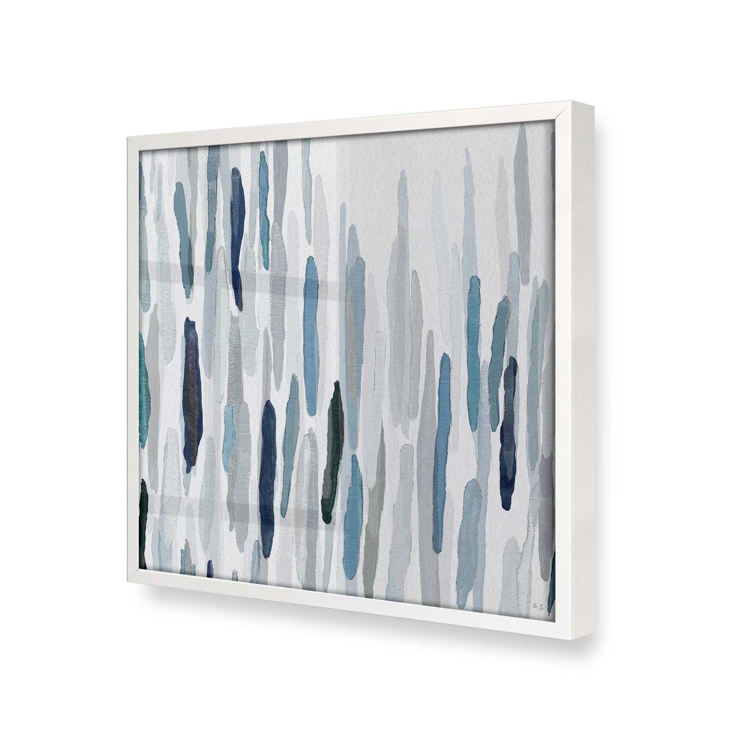 [Color:Opaque White], Picture of art in a Opaque White frame at an angle