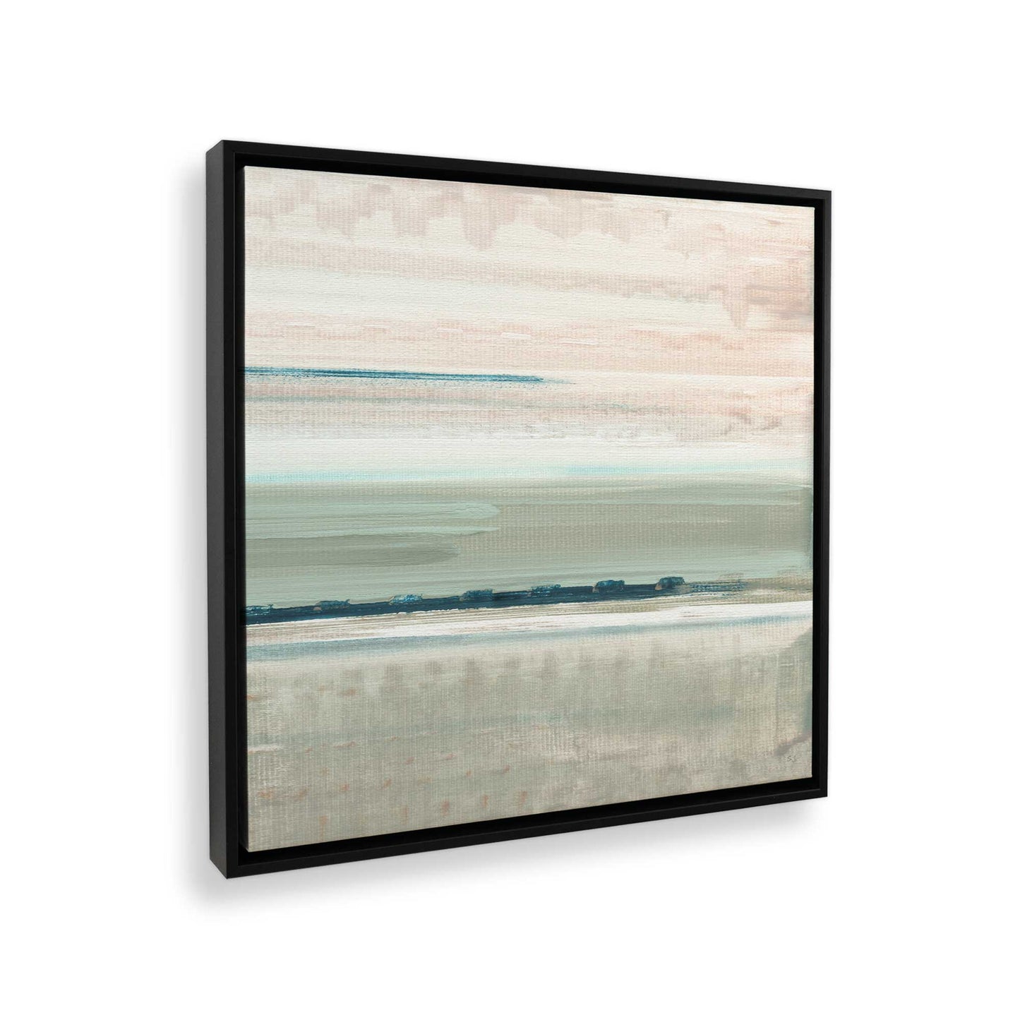 [Color:Satin Black], Picture of art in a Satin Black frame at an angle