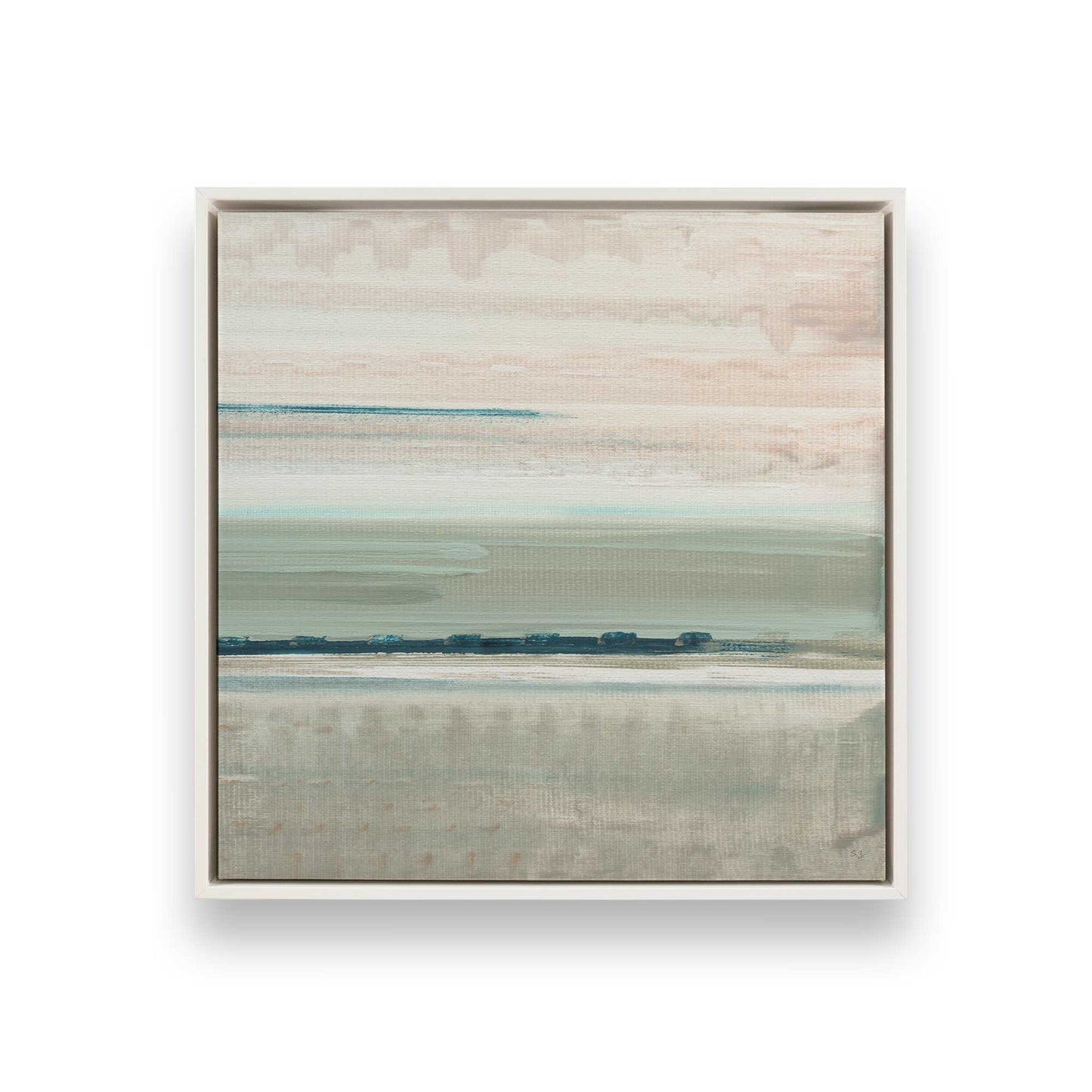 [Color:Opaque White], Picture of art in a White frame