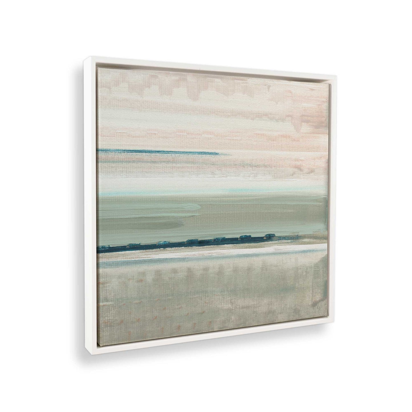 [Color:Opaque White], Picture of art in a White frame at an angle