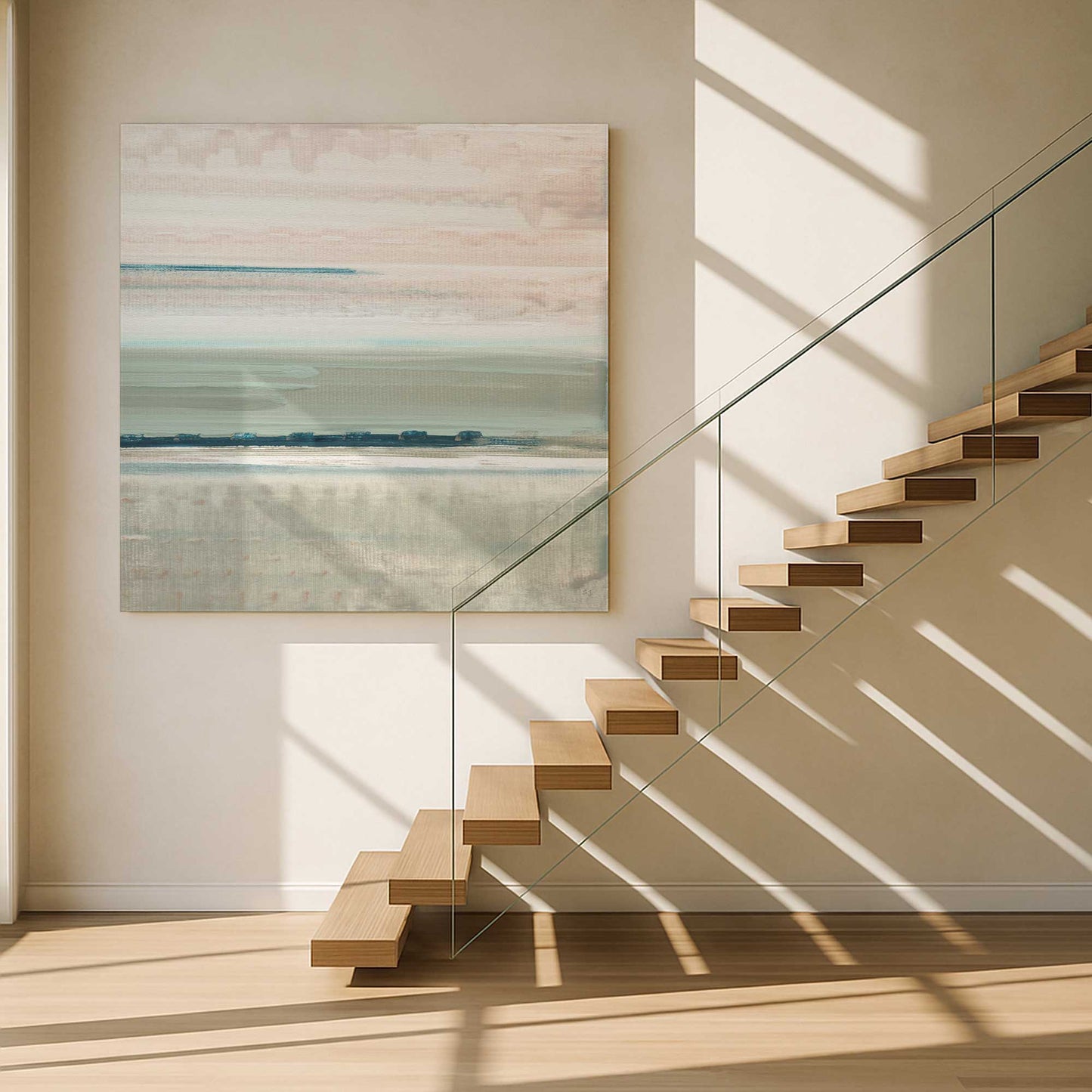 [Color:Stretched Canvas], Picture of art in a room