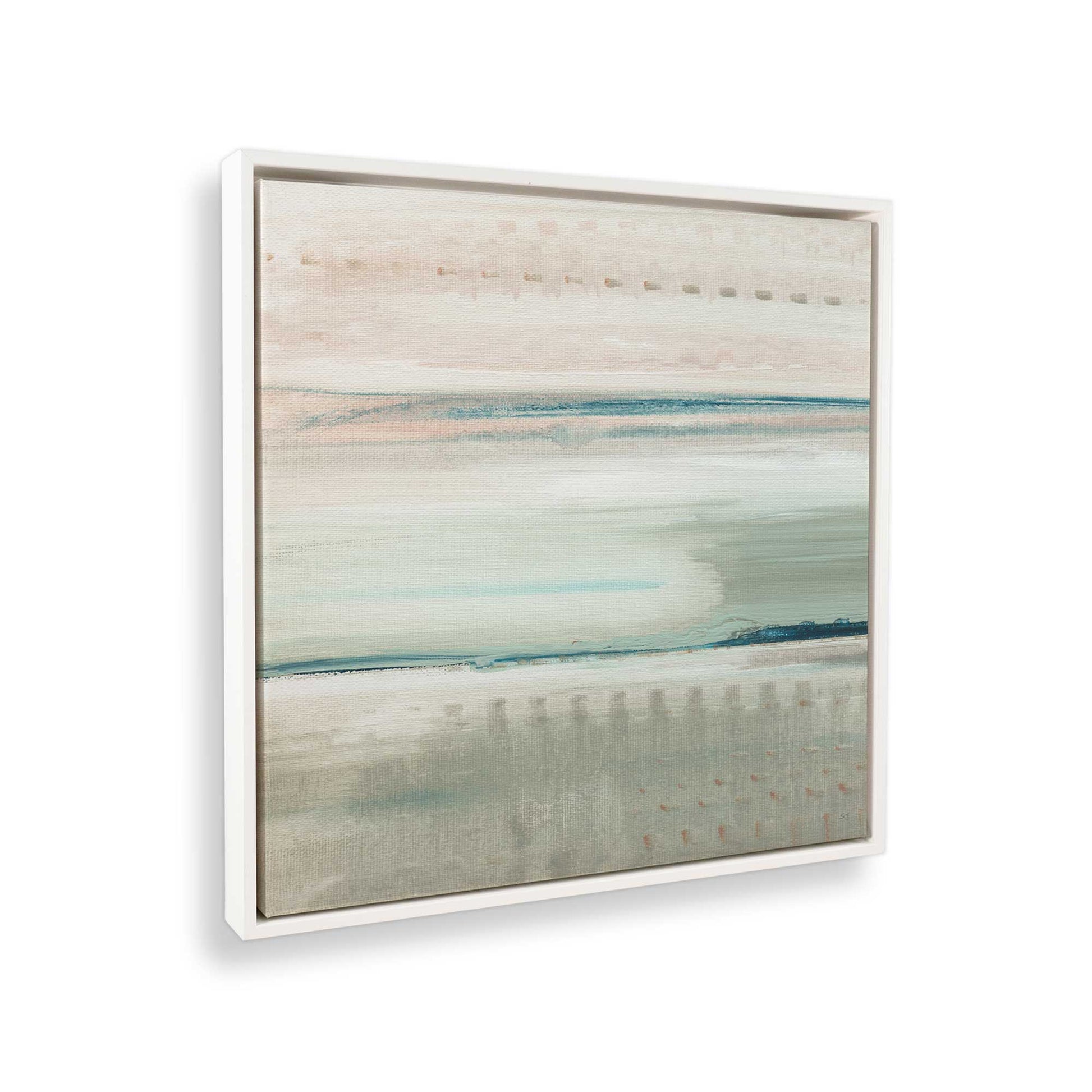 [Color:Opaque White], Picture of art in a White frame at an angle