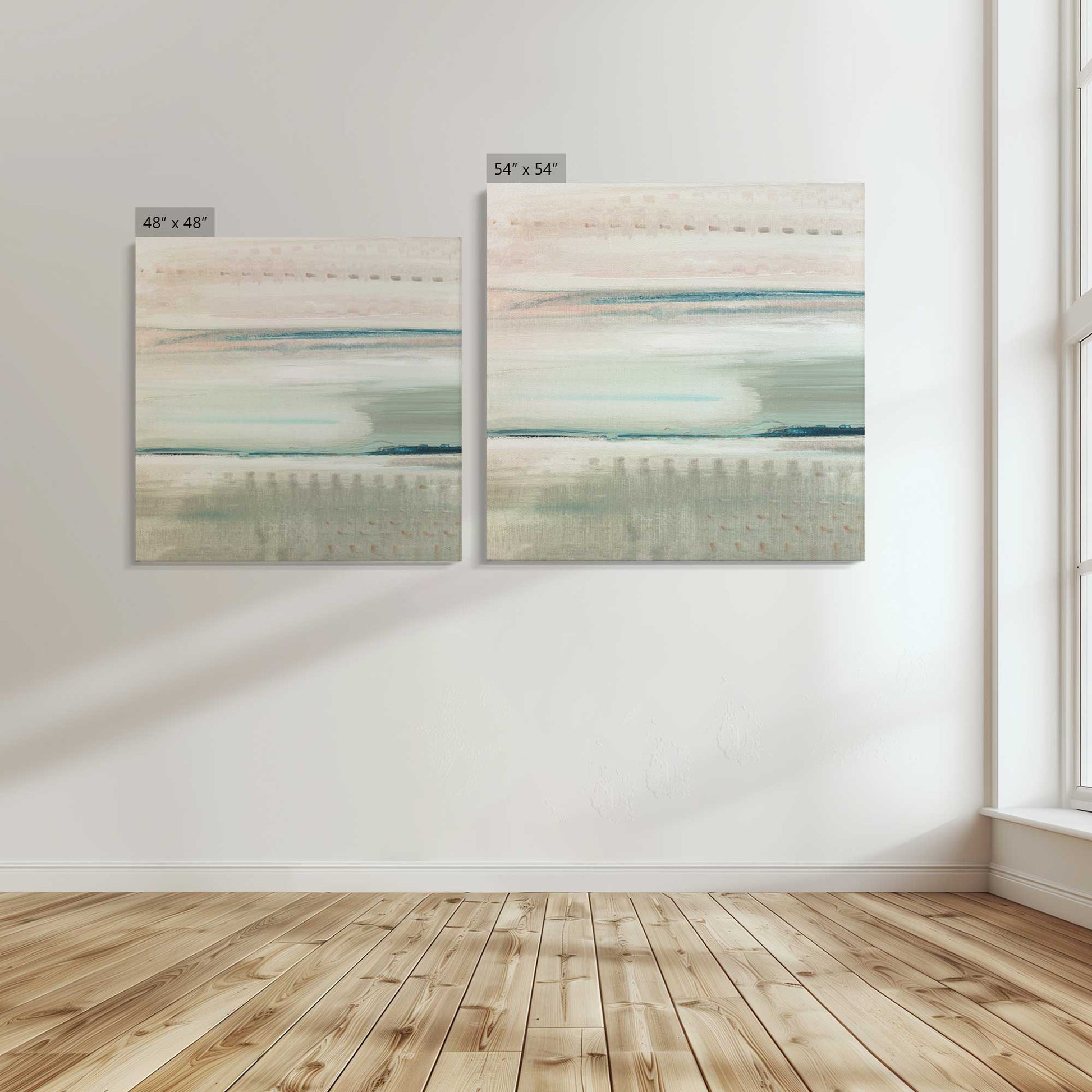 [Color:Stretched Canvas], Image showing the size comparisons