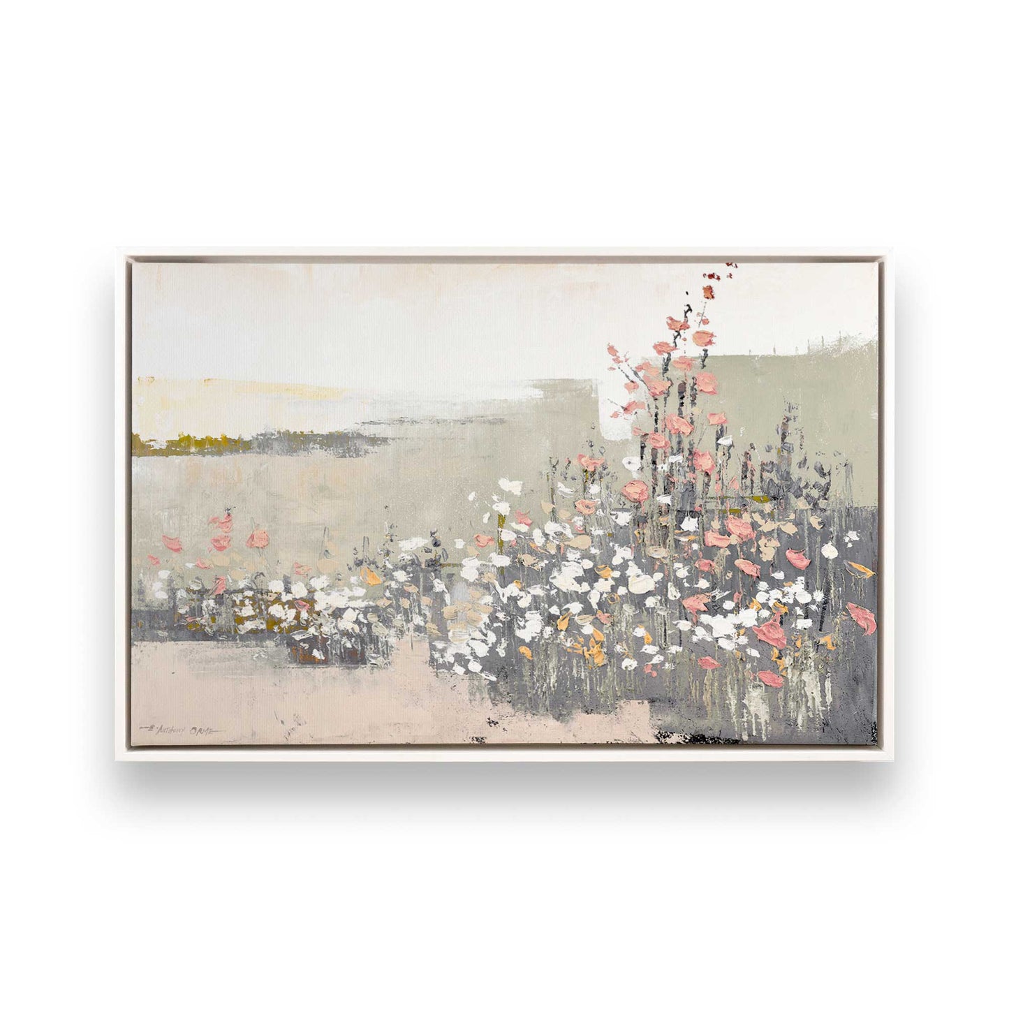 [Color:Opaque White], Picture of art in a White frame