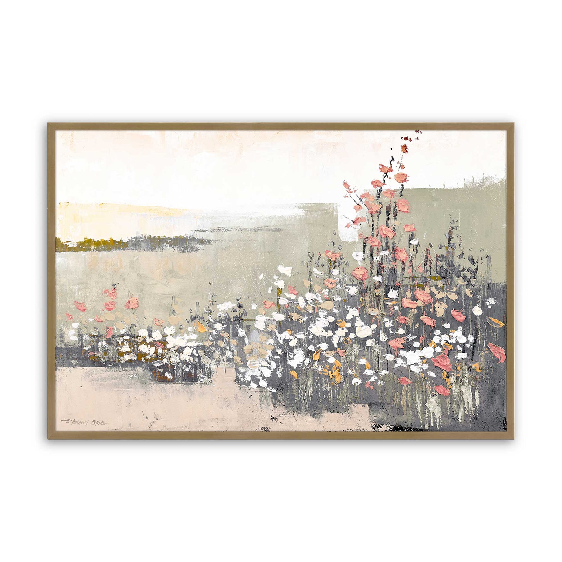 [Color:Brushed Gold], Picture of art in a Brushed Gold frame