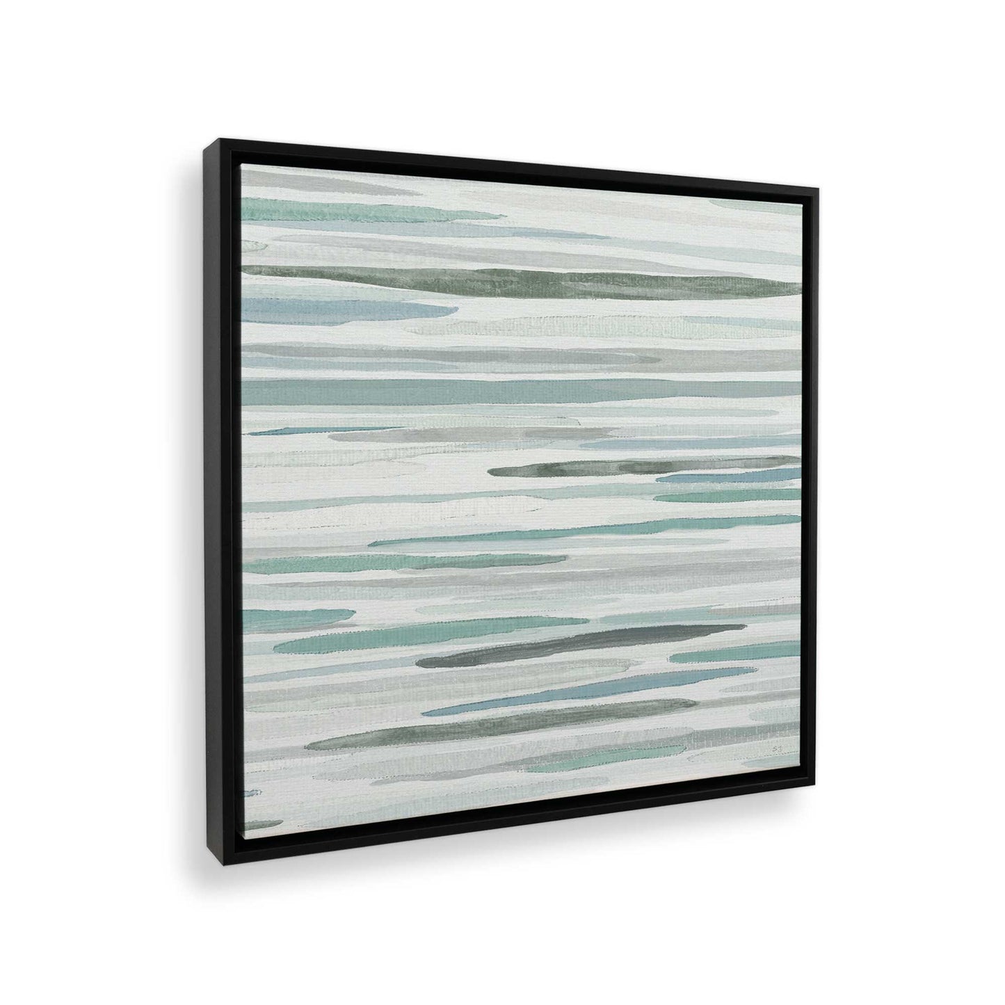 [Color:Satin Black], Picture of art in a Satin Black frame at an angle