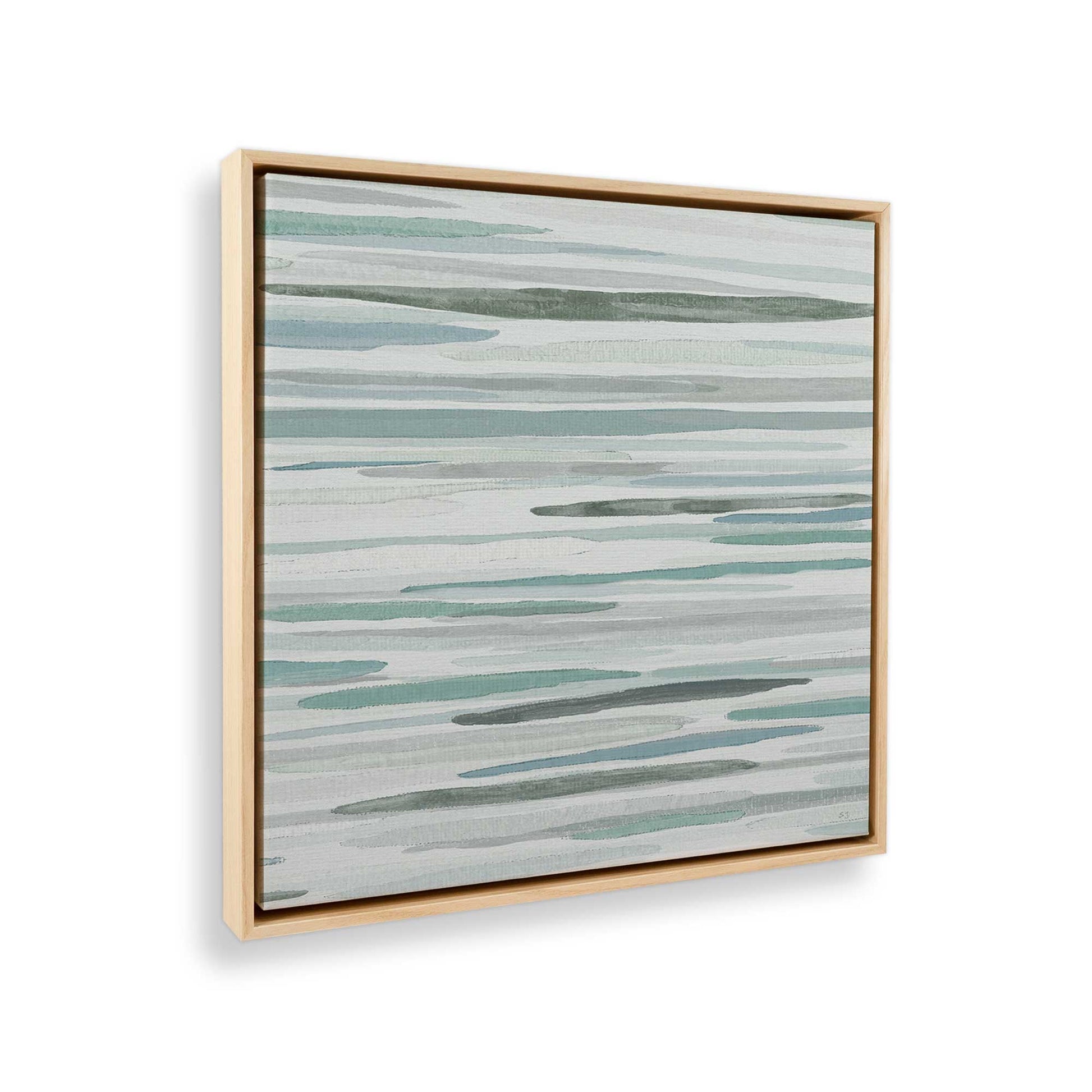 [Color:American Maple], Picture of art in a American Maple frame at an angle