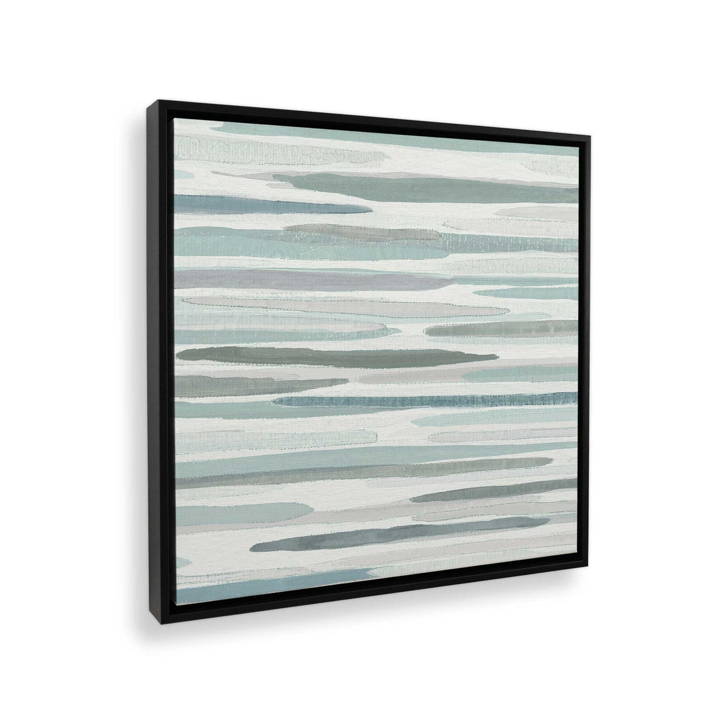 [Color:Satin Black], Picture of art in a Satin Black frame at an angle