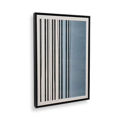 [Color:Satin Black], Picture of art in a Satin Black frame at an angle