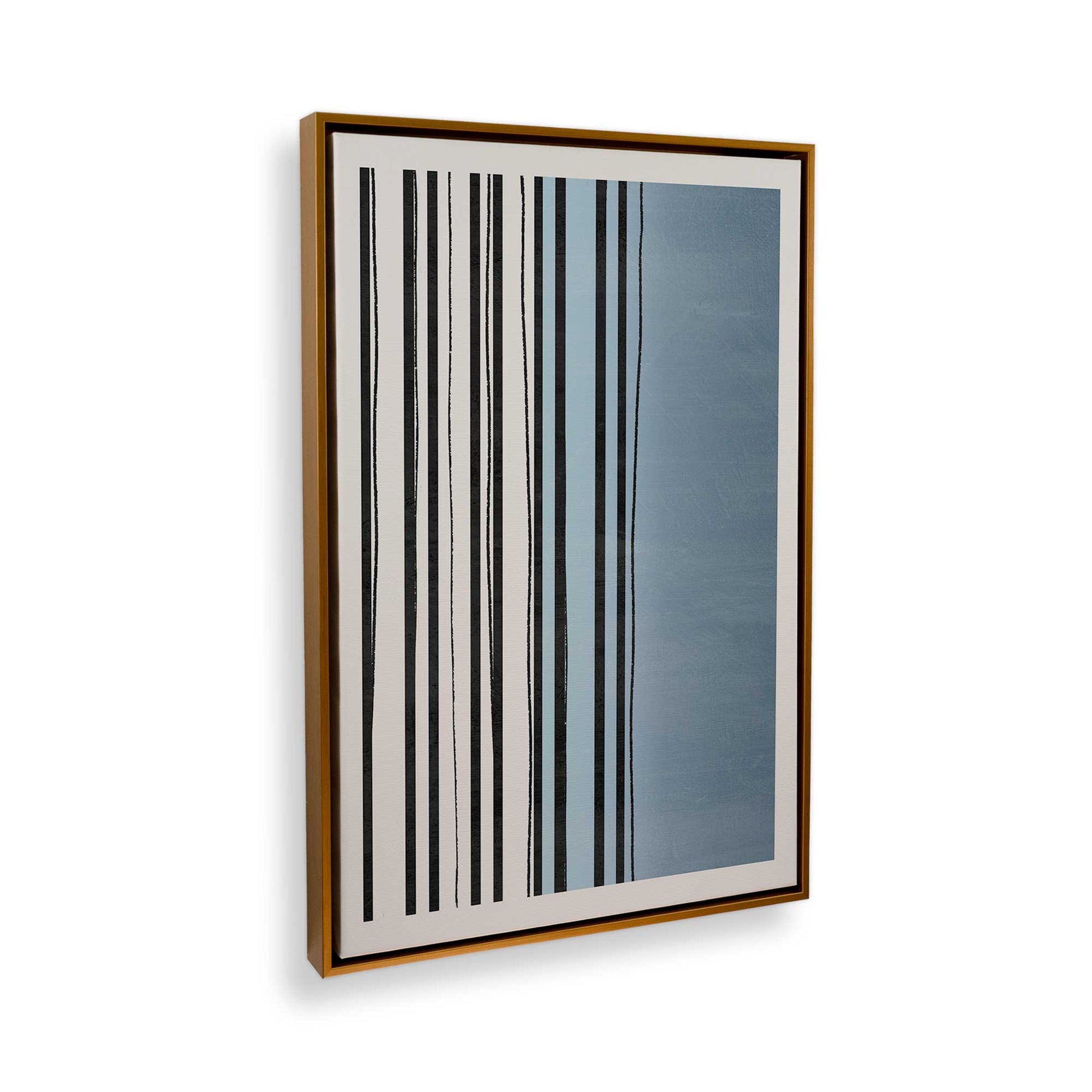 [Color:Polished Gold], Picture of art in a Polished Gold frame at an angle