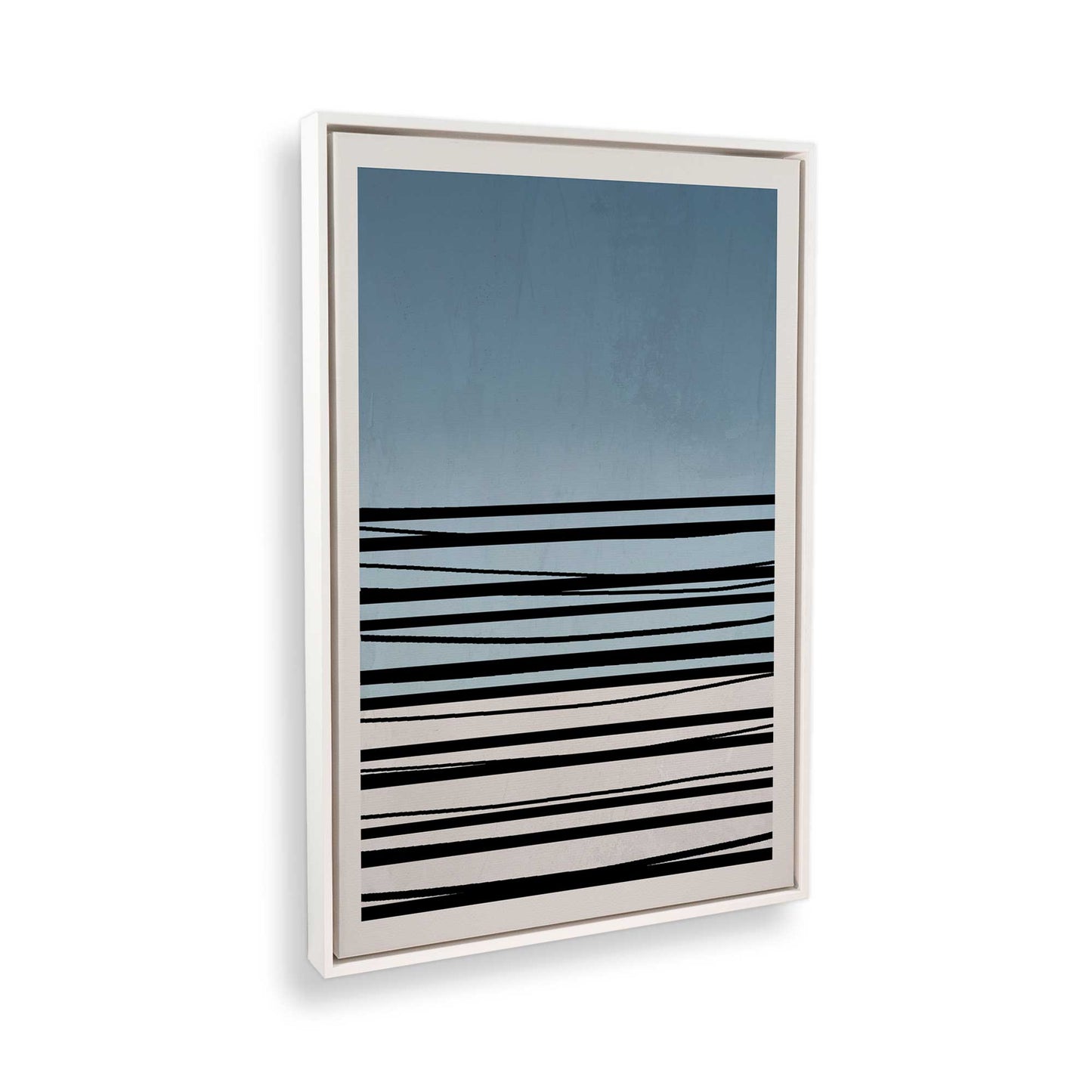 [Color:Opaque White], Picture of art in a White frame at an angle