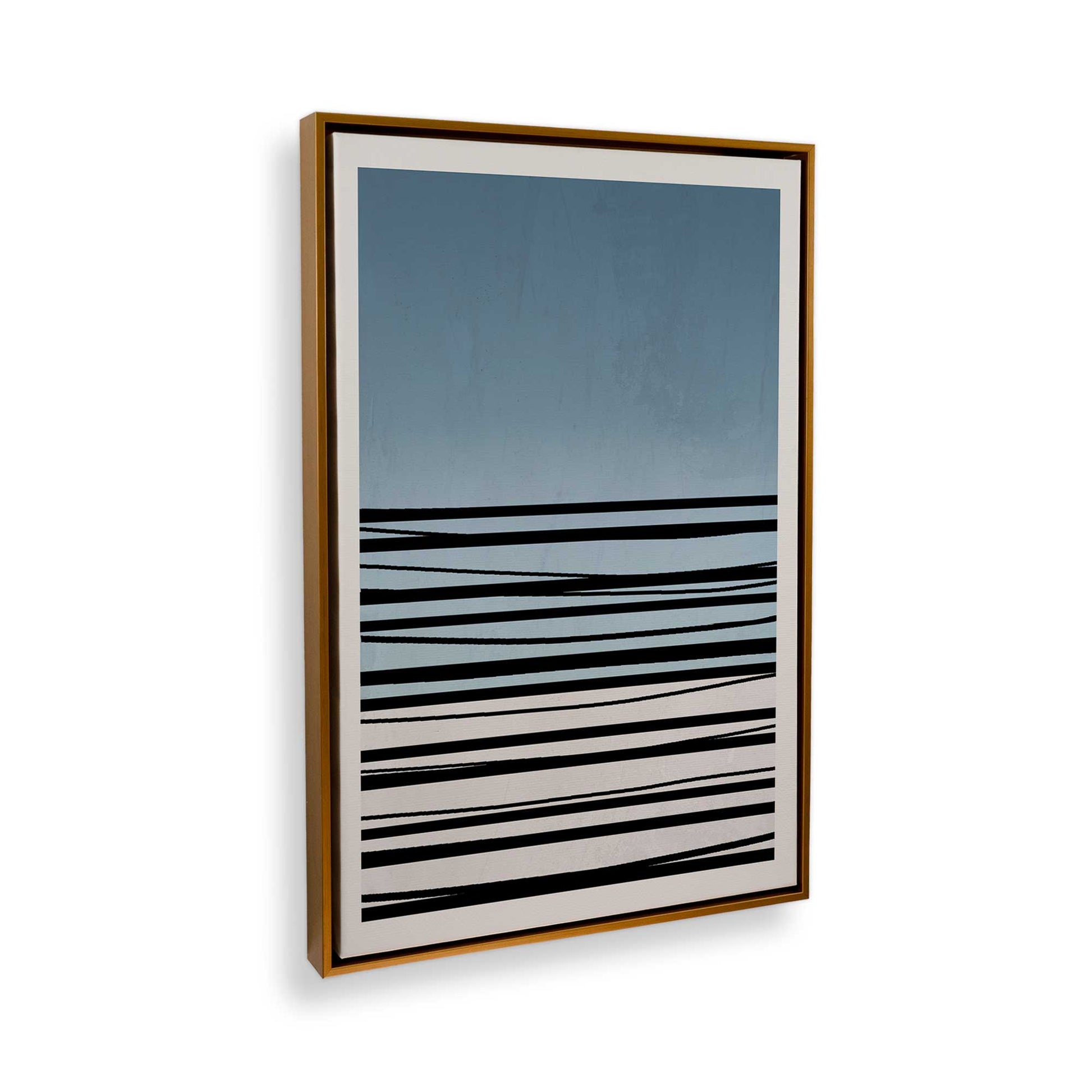 [Color:Polished Gold], Picture of art in a Polished Gold frame at an angle