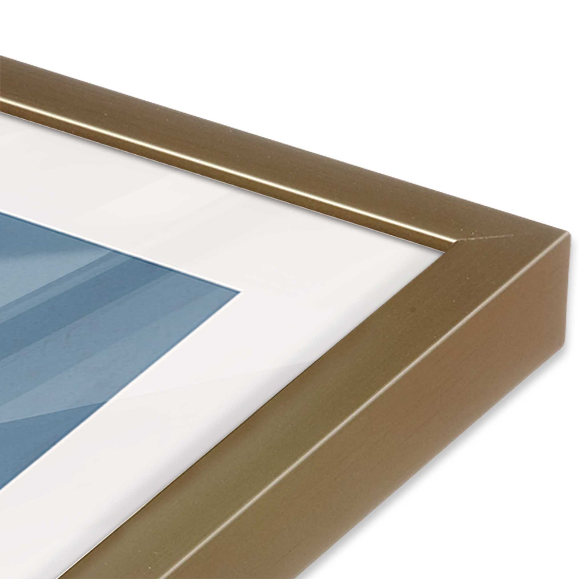 [Color:Brushed Gold], Picture of art in a Brushed Gold frame of the corner