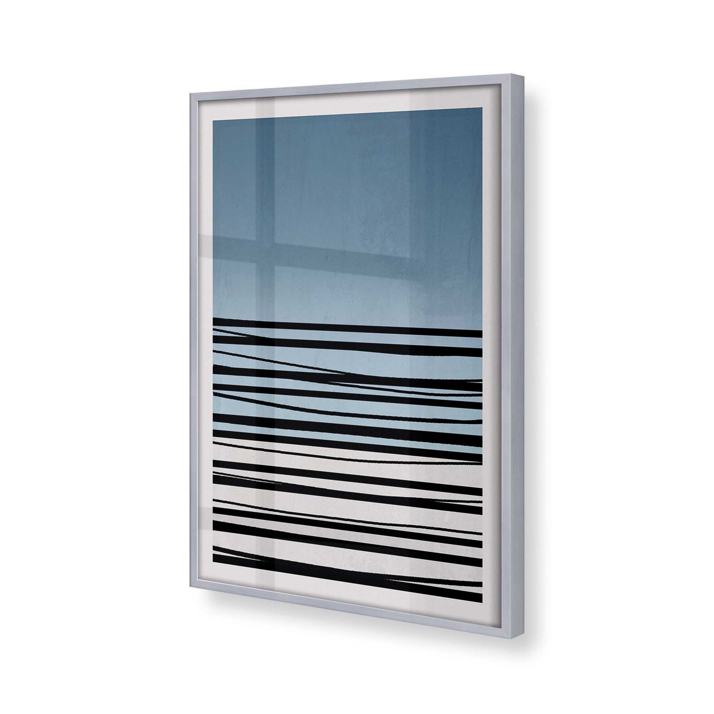 [Color:Polished Chrome], Picture of art in a Polished Chrome frame at an angle