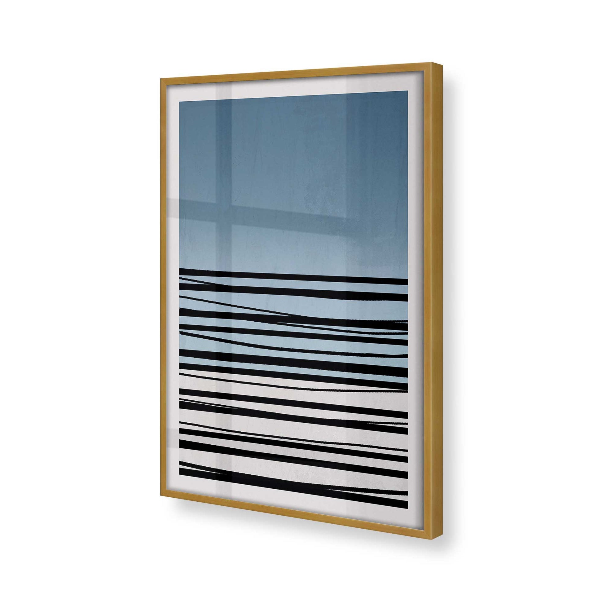 [Color:Polished Gold], Picture of art in a Polished Gold frame at an angle