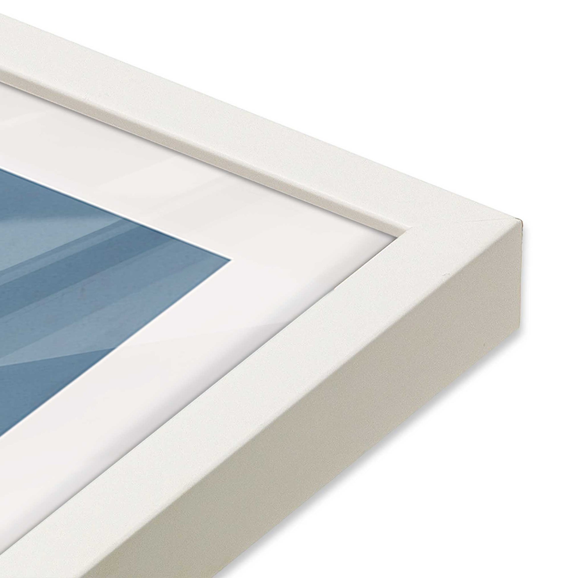 [Color:Opaque White], Picture of art in a Opaque White frame of the corner