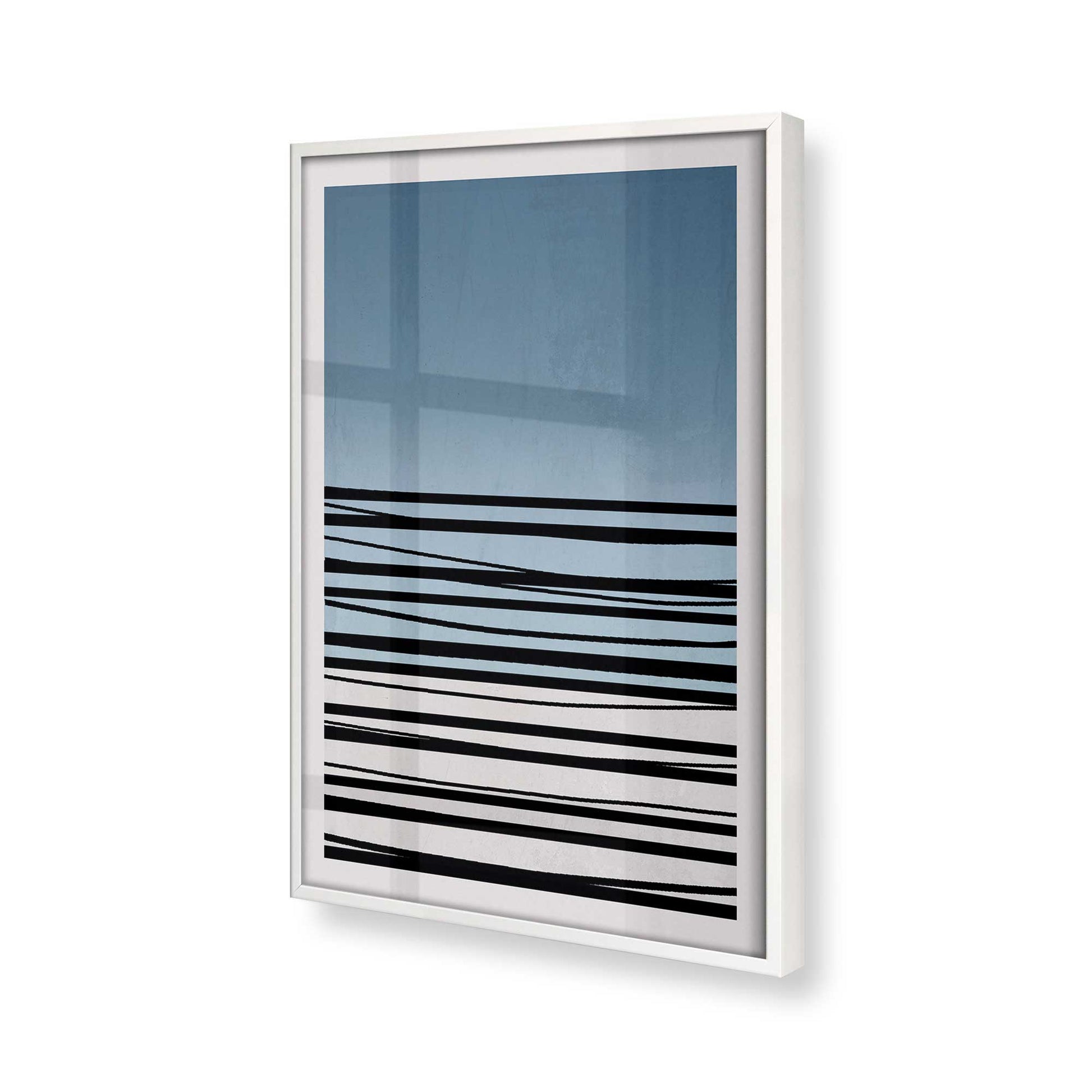 [Color:Opaque White], Picture of art in a Opaque White frame at an angle