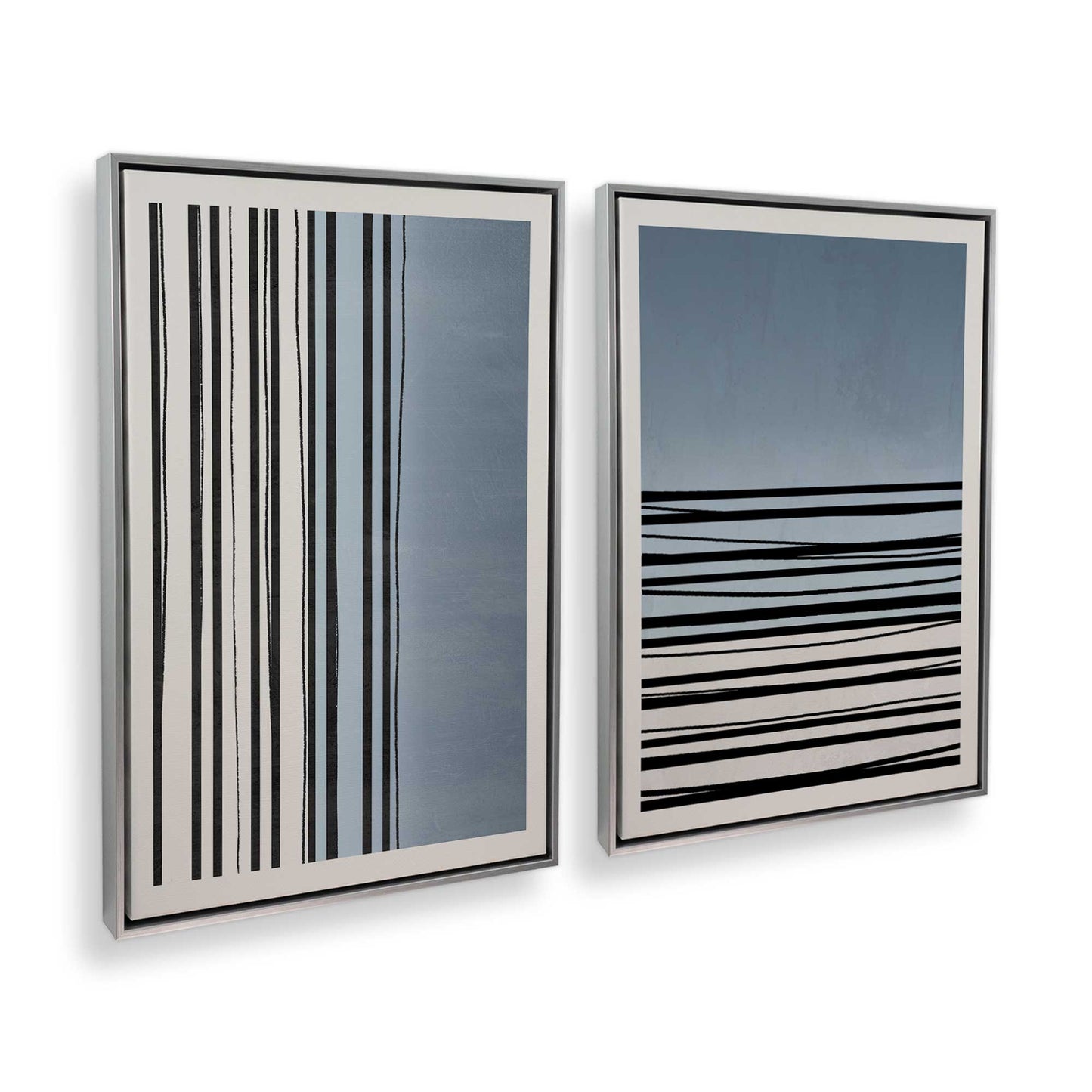 [Color:Polished Chrome], Picture of art in a Polished Chrome frame at an angle