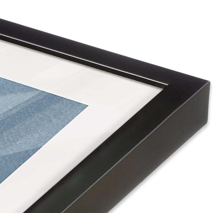 [Color:Satin Black], Picture of art in a Satin Black frame of the corner