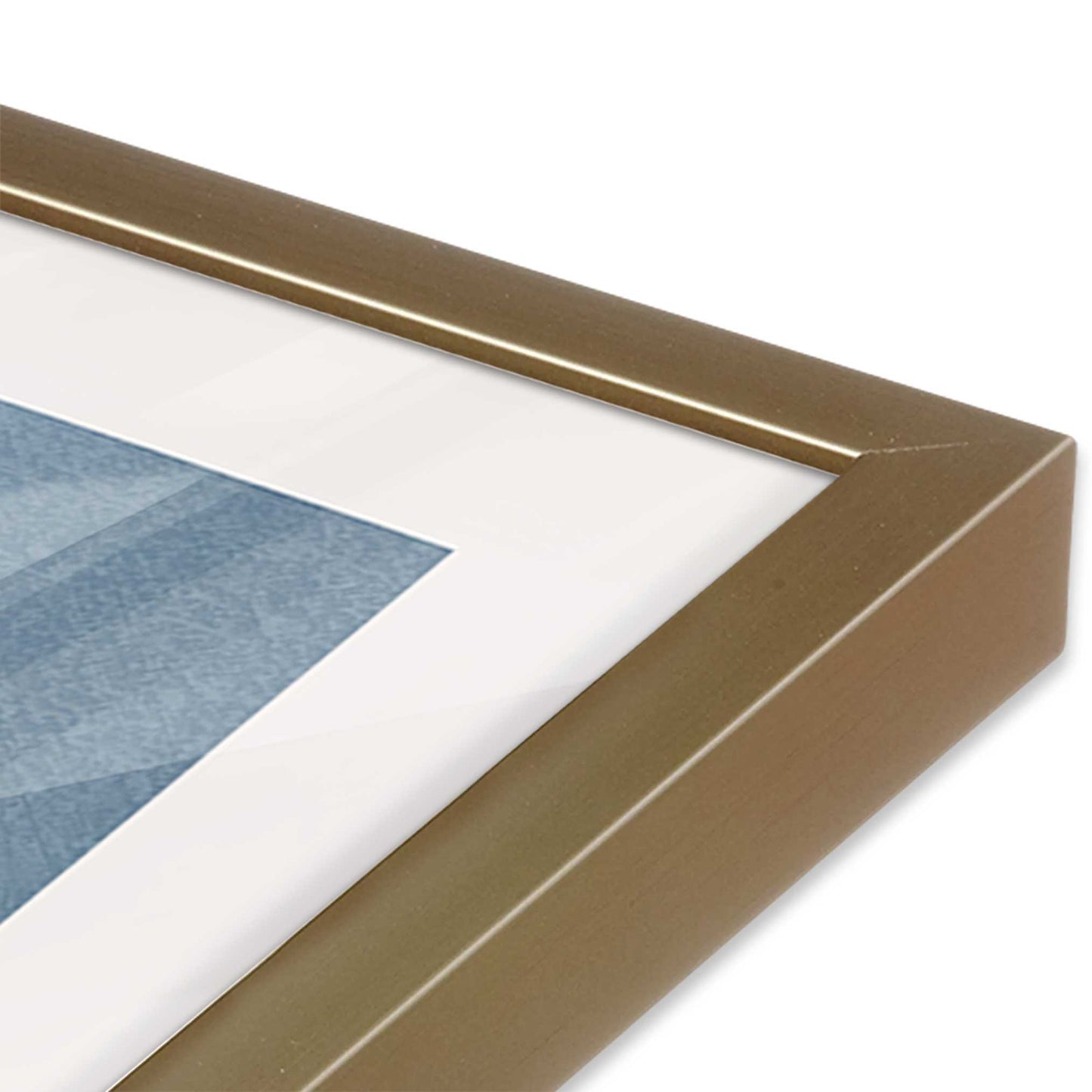 [Color:Brushed Gold], Picture of art in a Brushed Gold frame of the corner