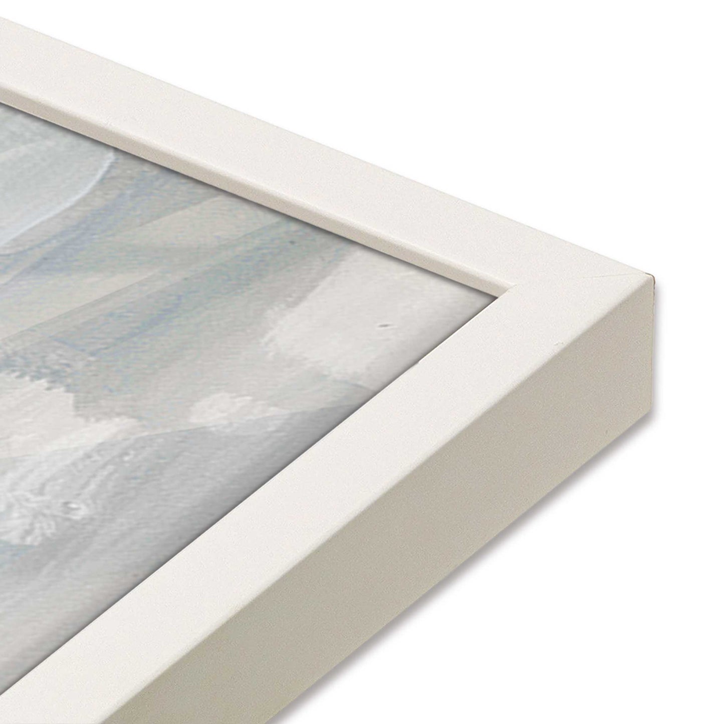 [Color:Opaque White], Picture of art in a Opaque White frame of the corner