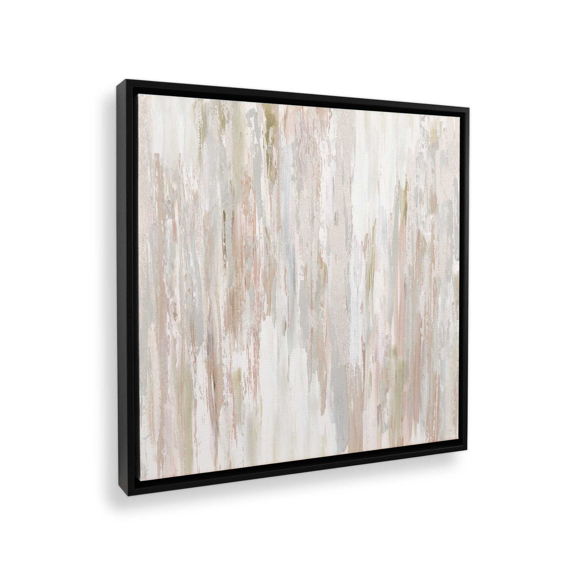 [Color:Satin Black], Picture of art in a Satin Black frame at an angle