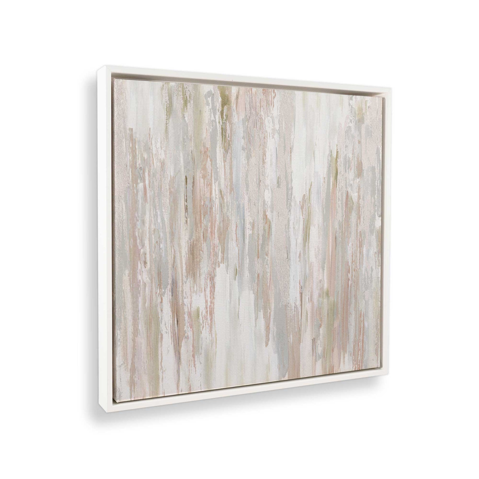 [Color:Opaque White], Picture of art in a White frame at an angle