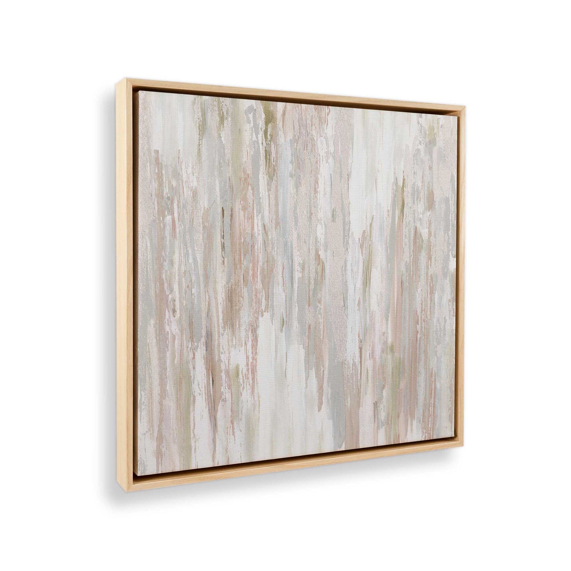 [Color:American Maple], Picture of art in a American Maple frame at an angle