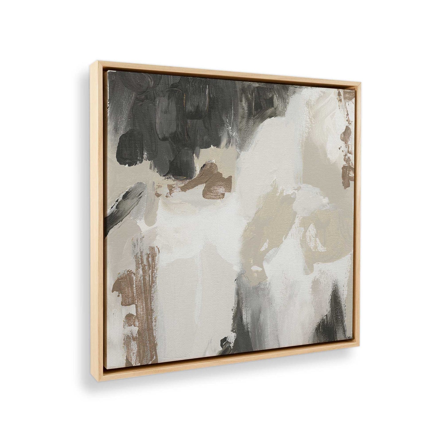 [Color:American Maple], Picture of art in a American Maple frame at an angle