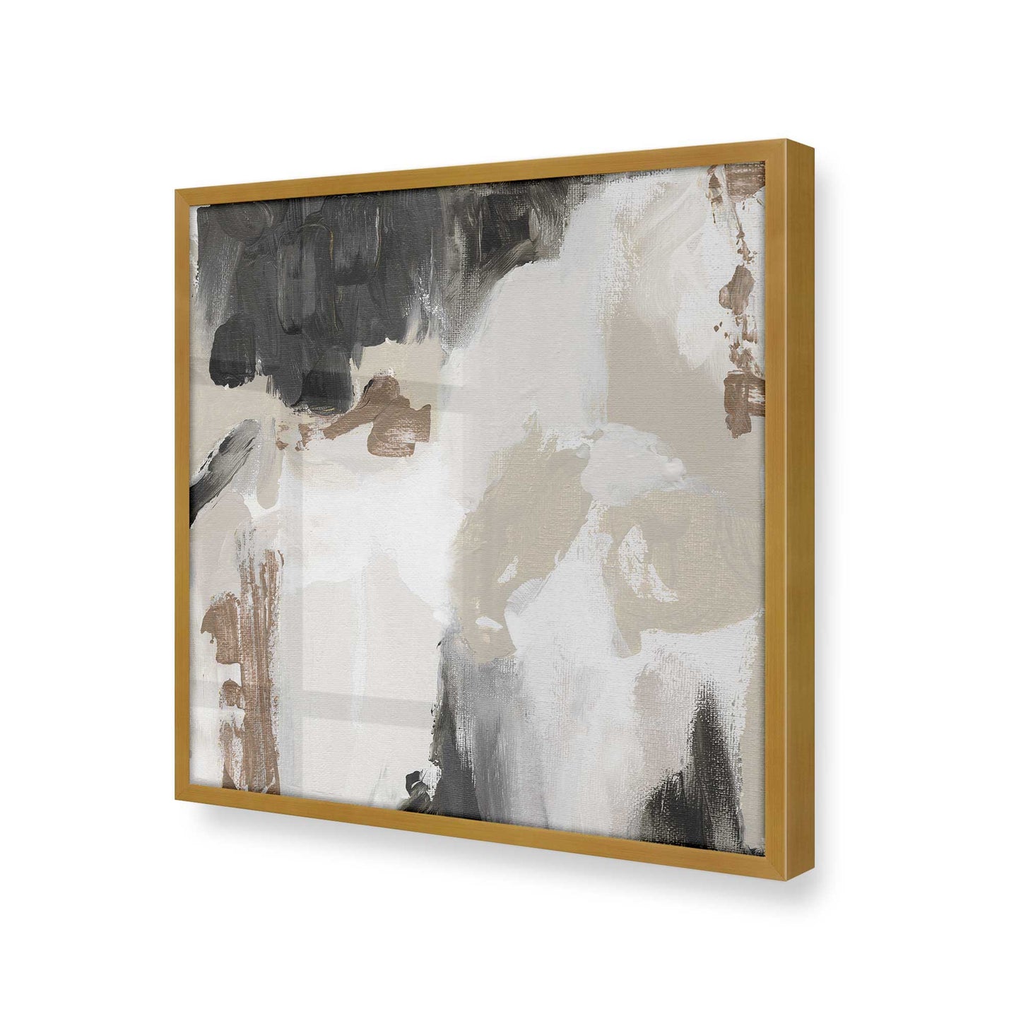 [Color:Polished Gold], Picture of art in a Polished Gold frame at an angle