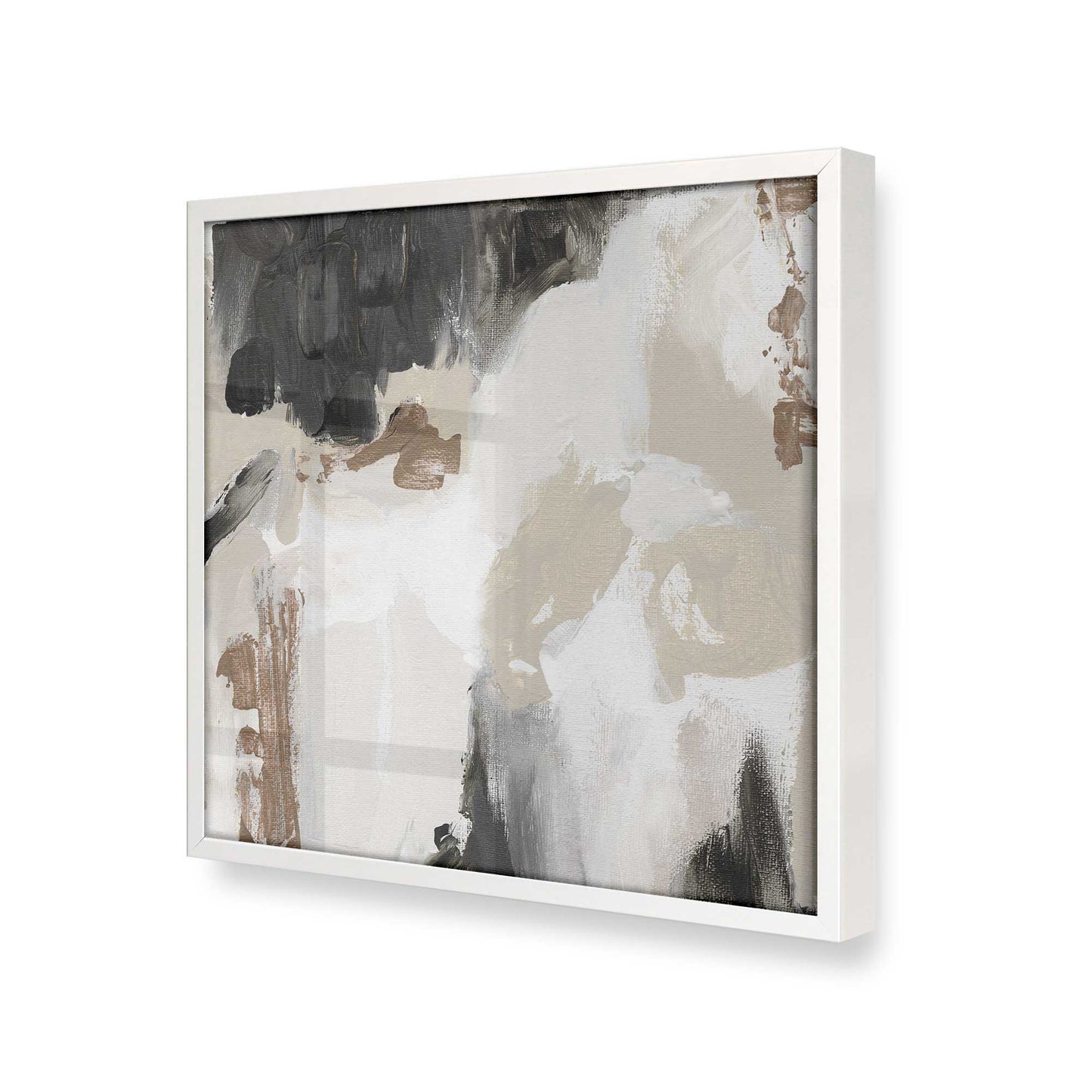 [Color:Opaque White], Picture of art in a Opaque White frame at an angle