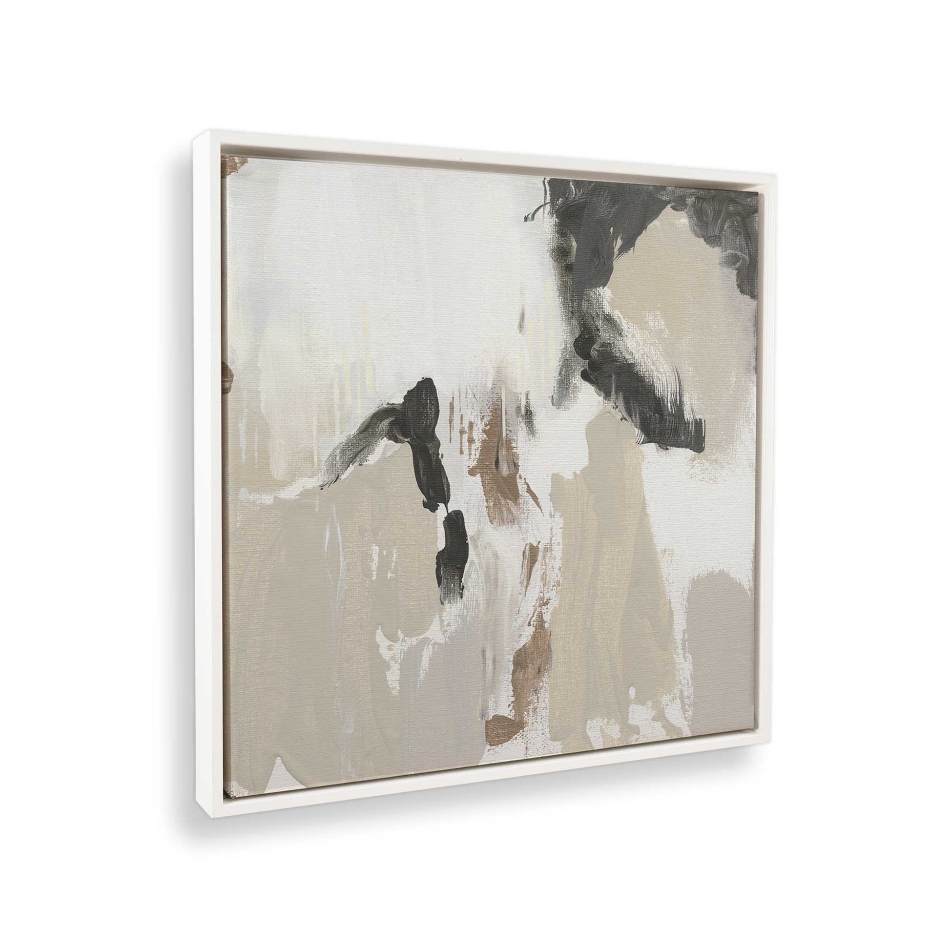 [Color:Opaque White], Picture of art in a White frame at an angle