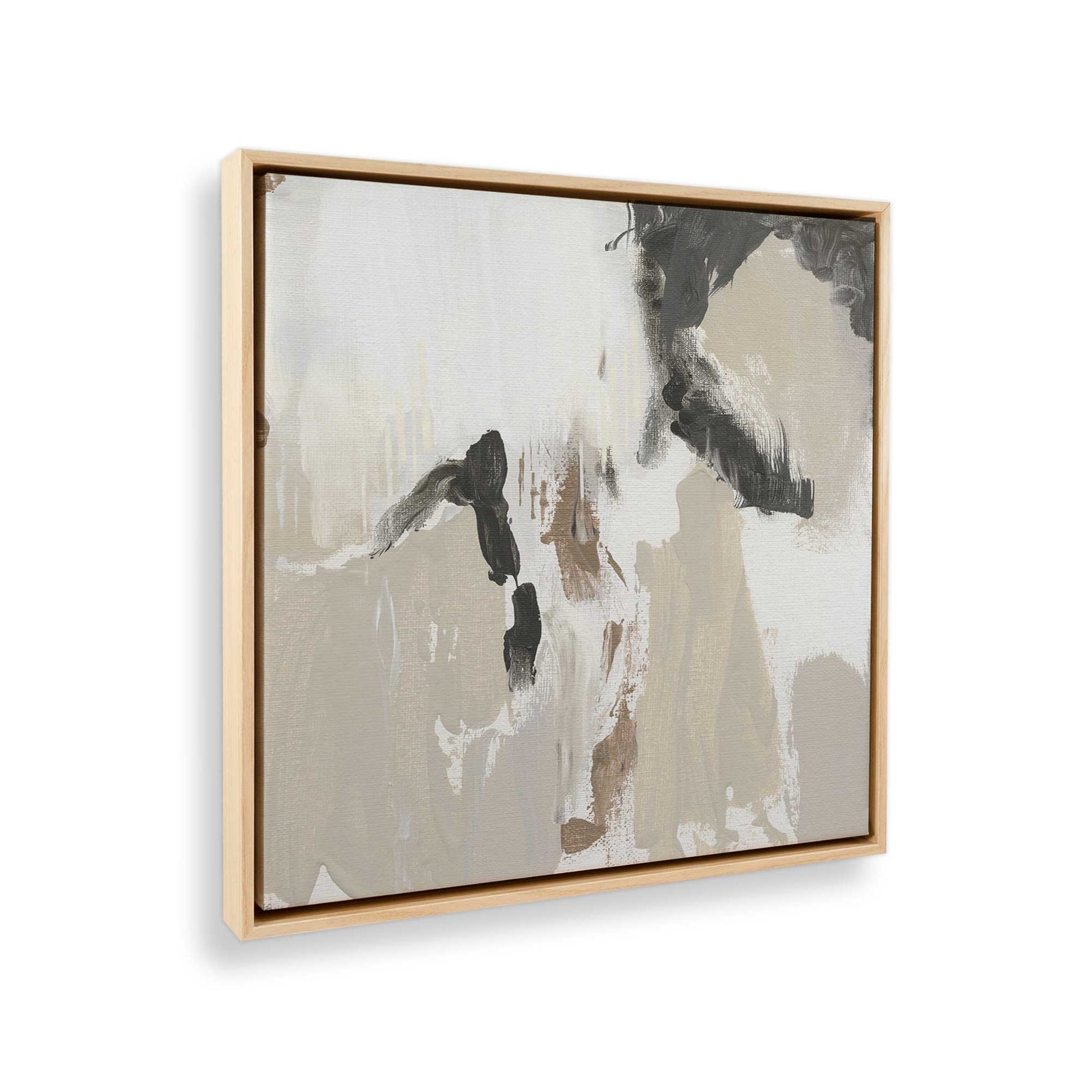 [Color:American Maple], Picture of art in a American Maple frame at an angle