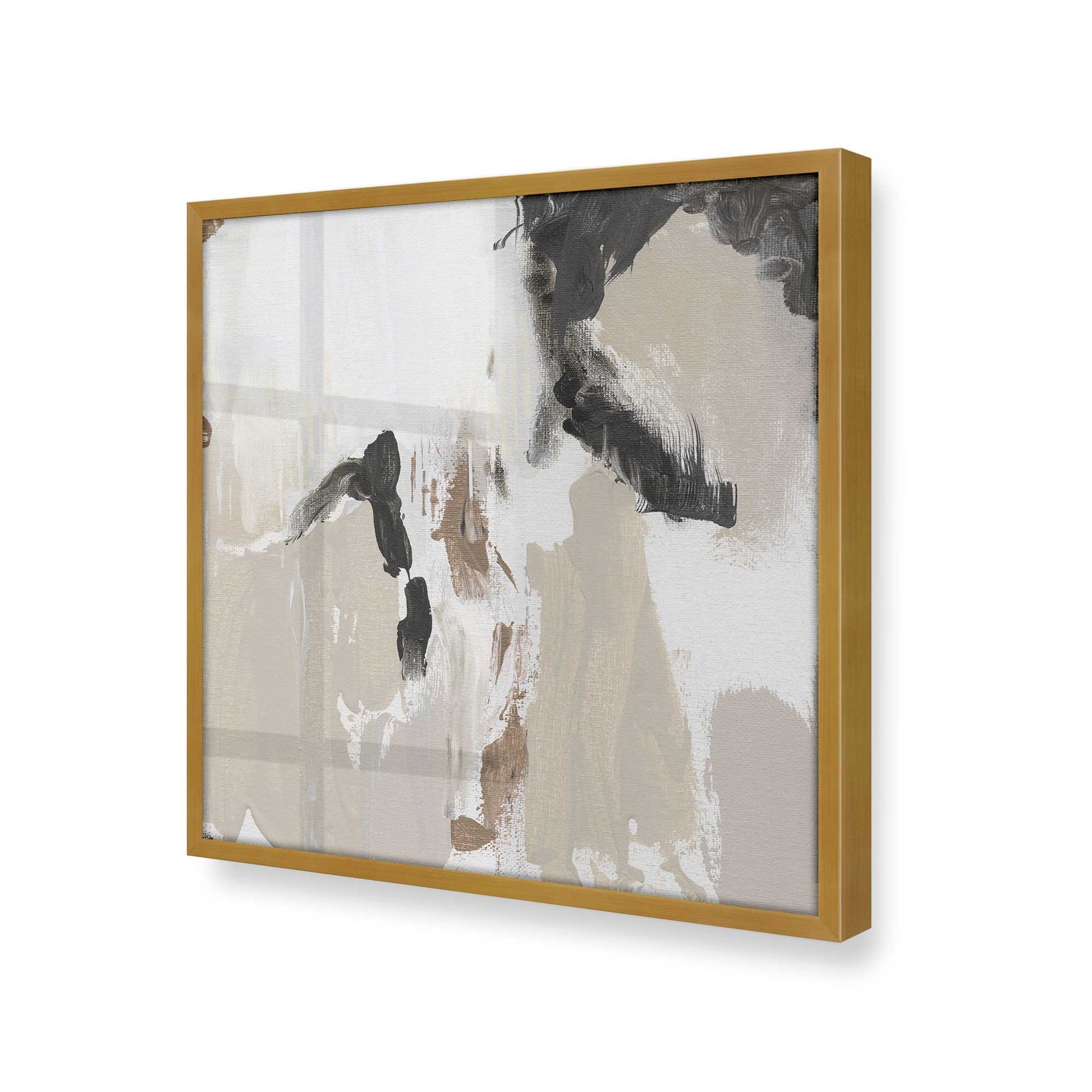 [Color:Polished Gold], Picture of art in a Polished Gold frame at an angle