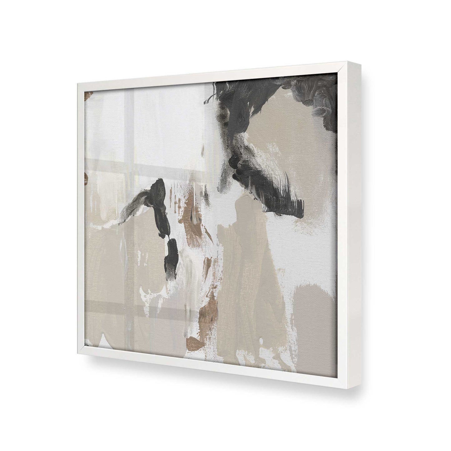 [Color:Opaque White], Picture of art in a Opaque White frame at an angle