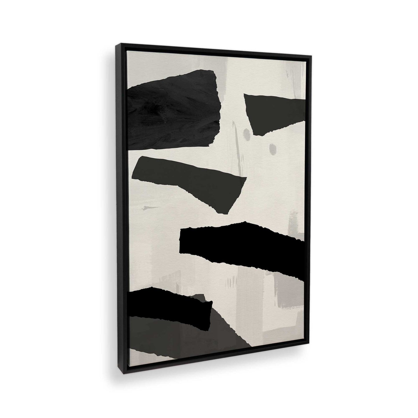 [Color:Satin Black], Picture of art in a Satin Black frame at an angle