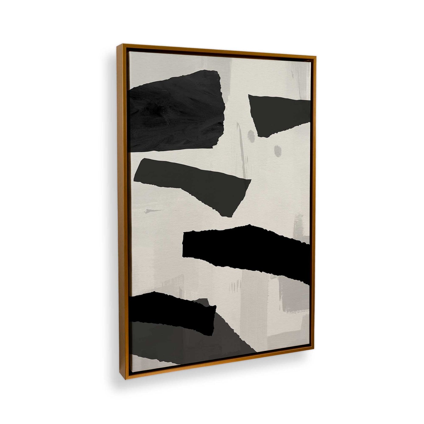 [Color:Polished Gold], Picture of art in a Polished Gold frame at an angle