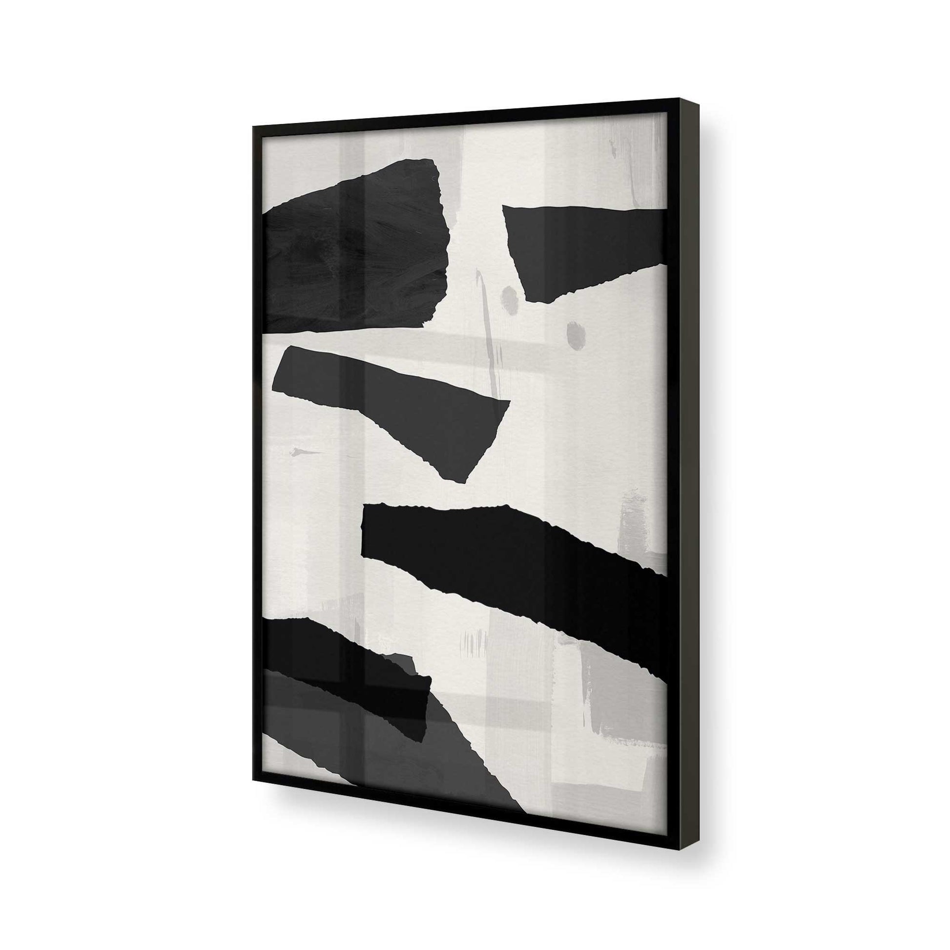 [Color:Satin Black], Picture of art in a Satin Black frame at an angle