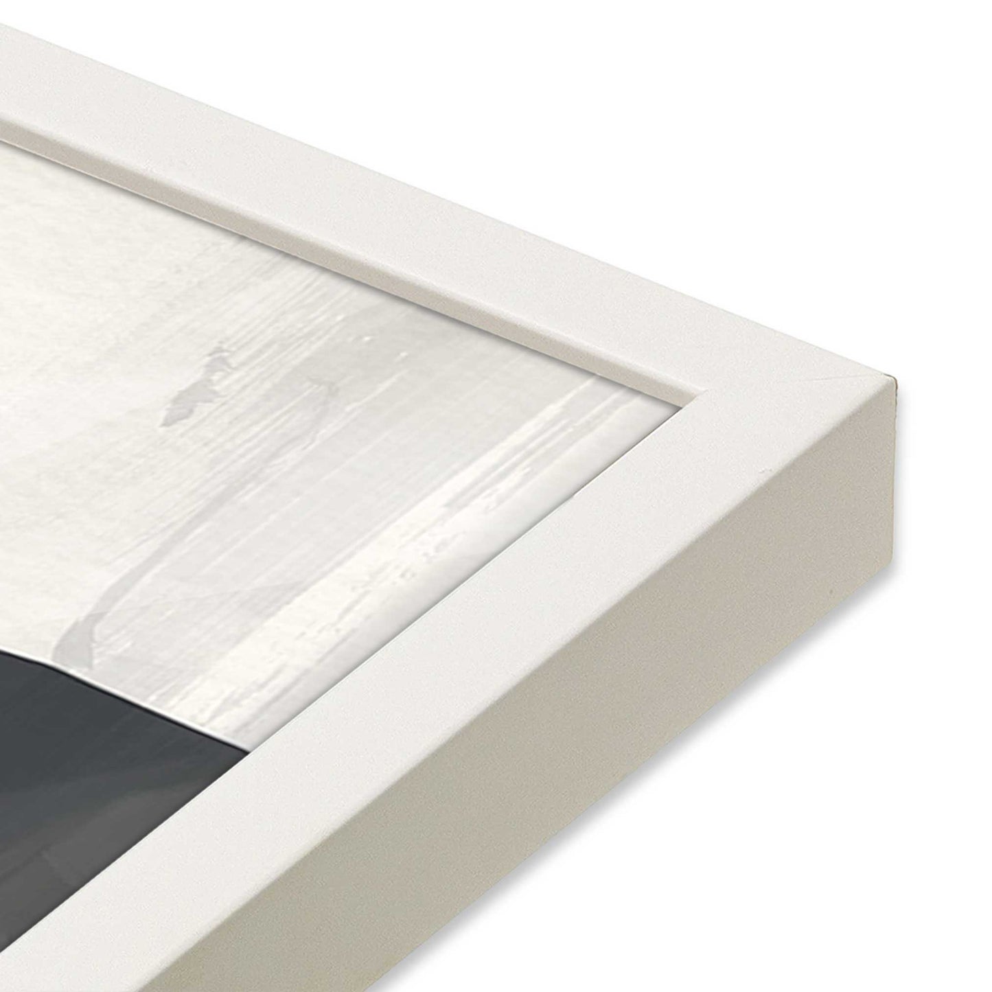 [Color:Opaque White], Picture of art in a Opaque White frame of the corner