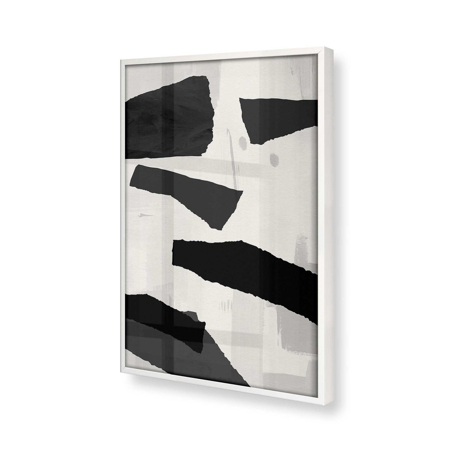 [Color:Opaque White], Picture of art in a Opaque White frame at an angle