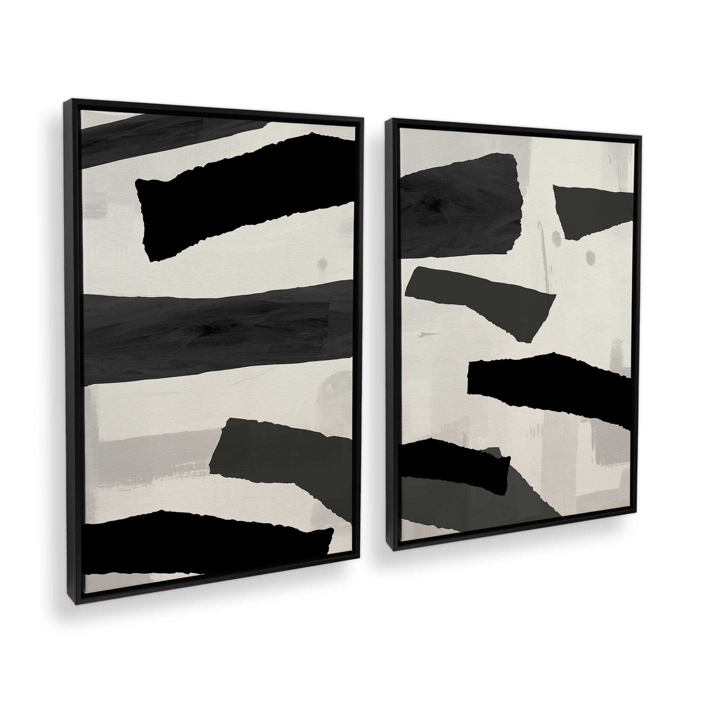 [Color:Satin Black], Picture of art in a Satin Black frame at an angle