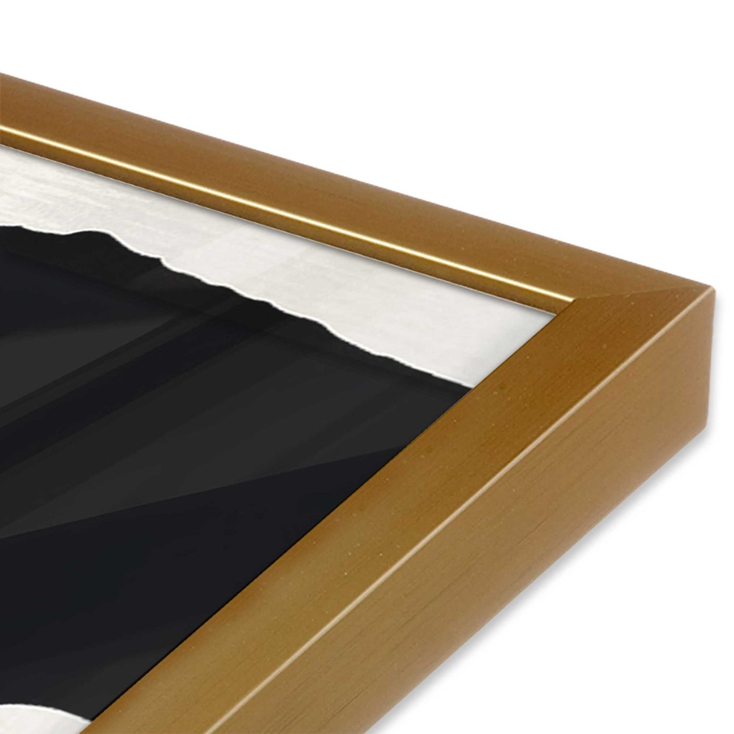 [Color:Polished Gold], Picture of art in a Polished Gold frame of the corner