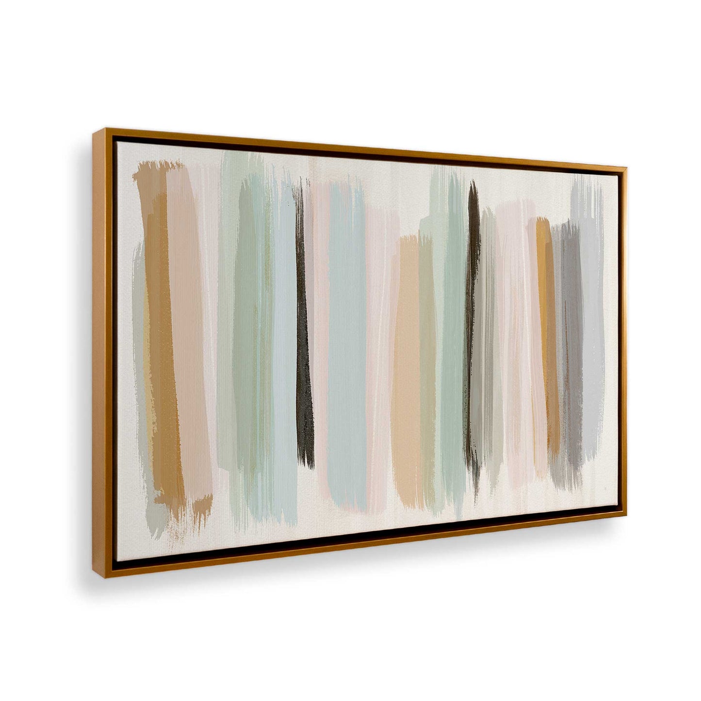 [Color:Polished Gold], Picture of art in a Polished Gold frame at an angle