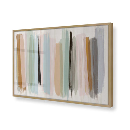 [Color:Brushed Gold], Picture of art in a Brushed Gold frame at an angle