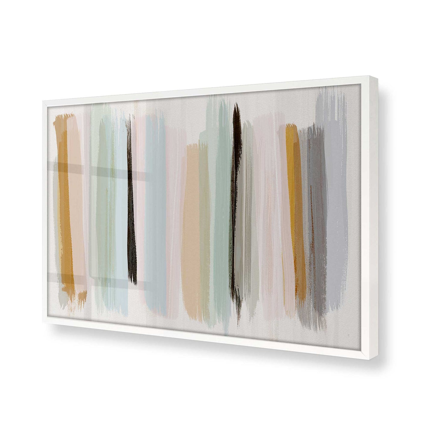 [Color:Opaque White], Picture of art in a Opaque White frame at an angle