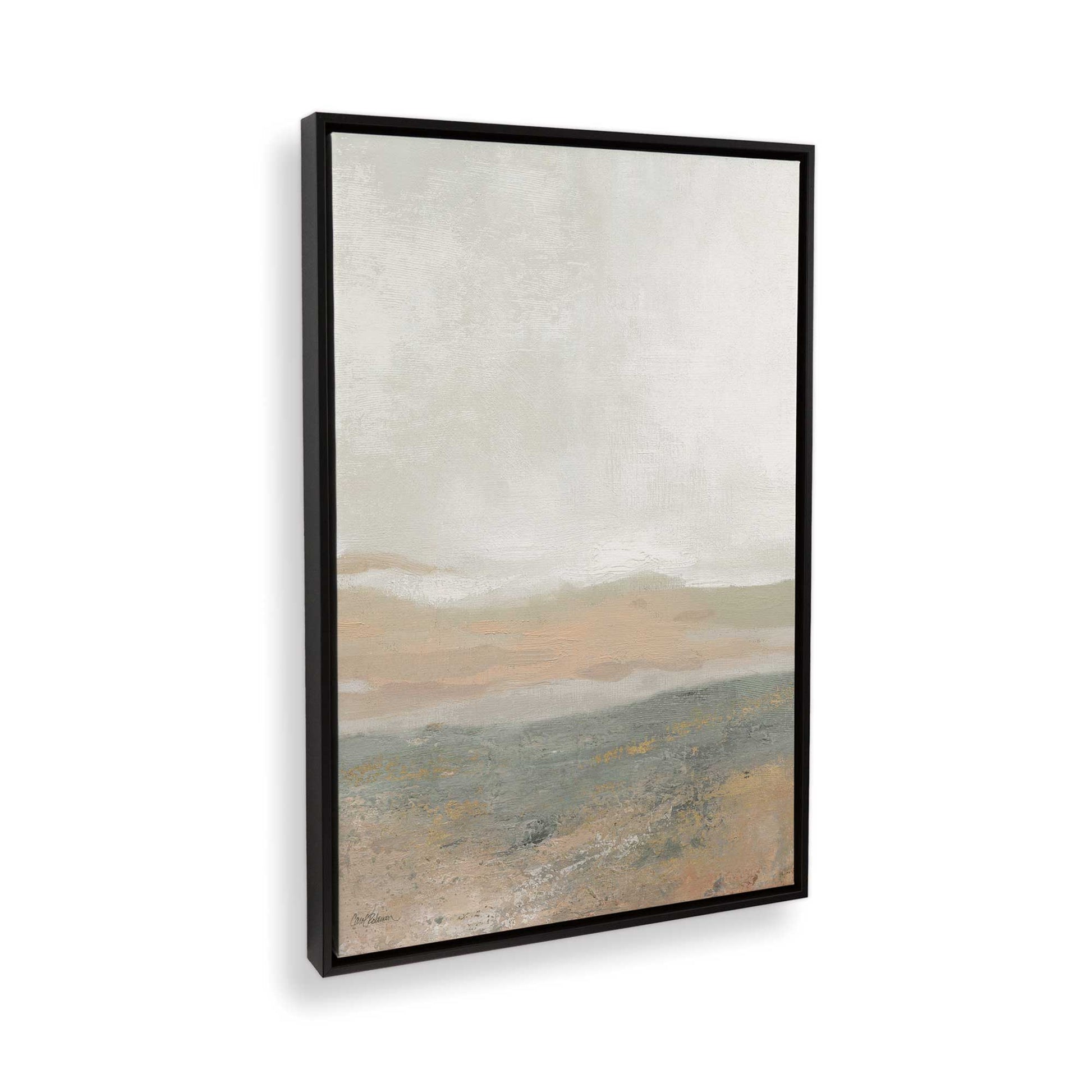 [Color:Satin Black], Picture of art in a Satin Black frame at an angle