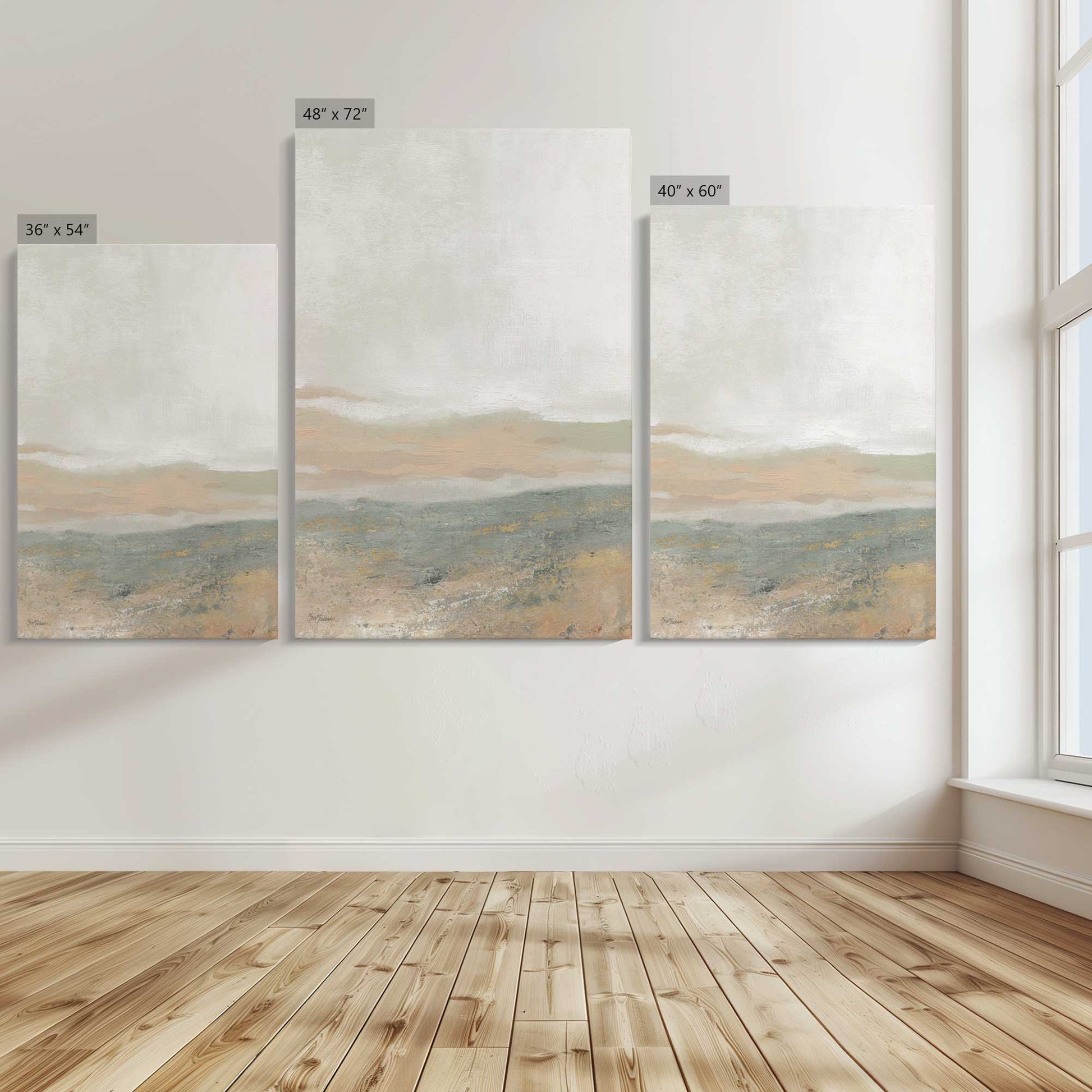 [Color:Stretched Canvas], Image showing the size comparisons