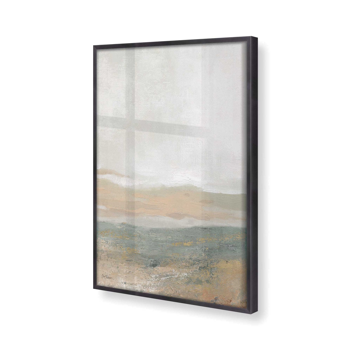 [Color:Weathered Zinc], Picture of art in a Weathered Zinc frame at an angle