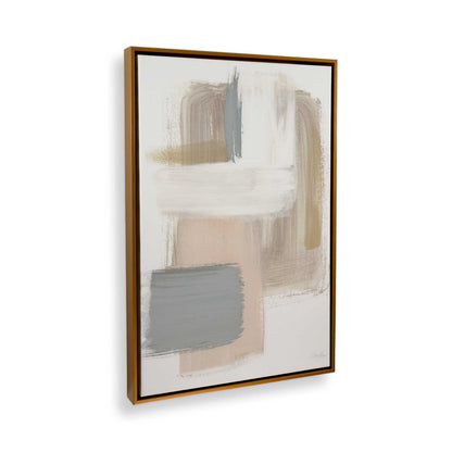 [Color:Polished Gold], Picture of art in a Polished Gold frame at an angle