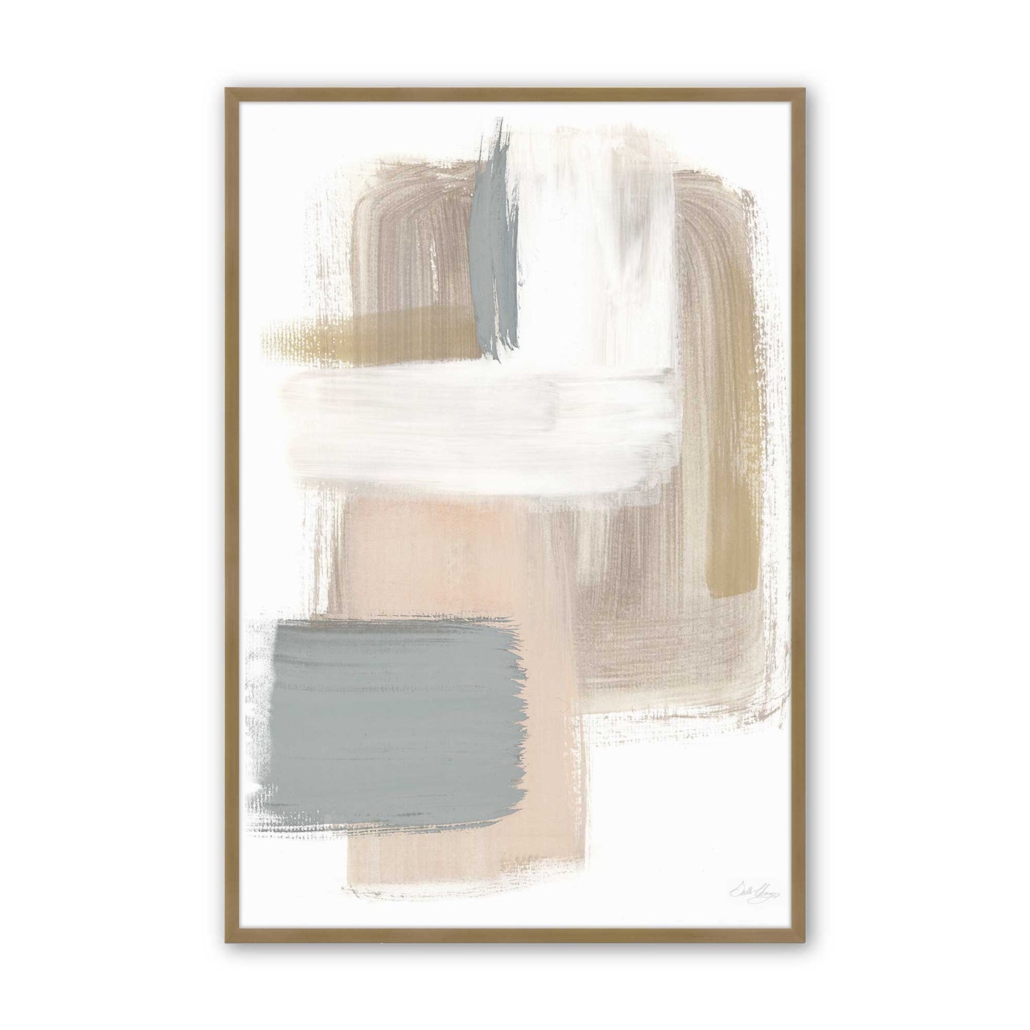 [Color:Brushed Gold], Picture of art in a Brushed Gold frame